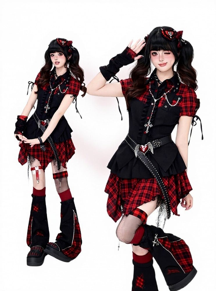 Black Red Heart Belt - CRAZY GIRL