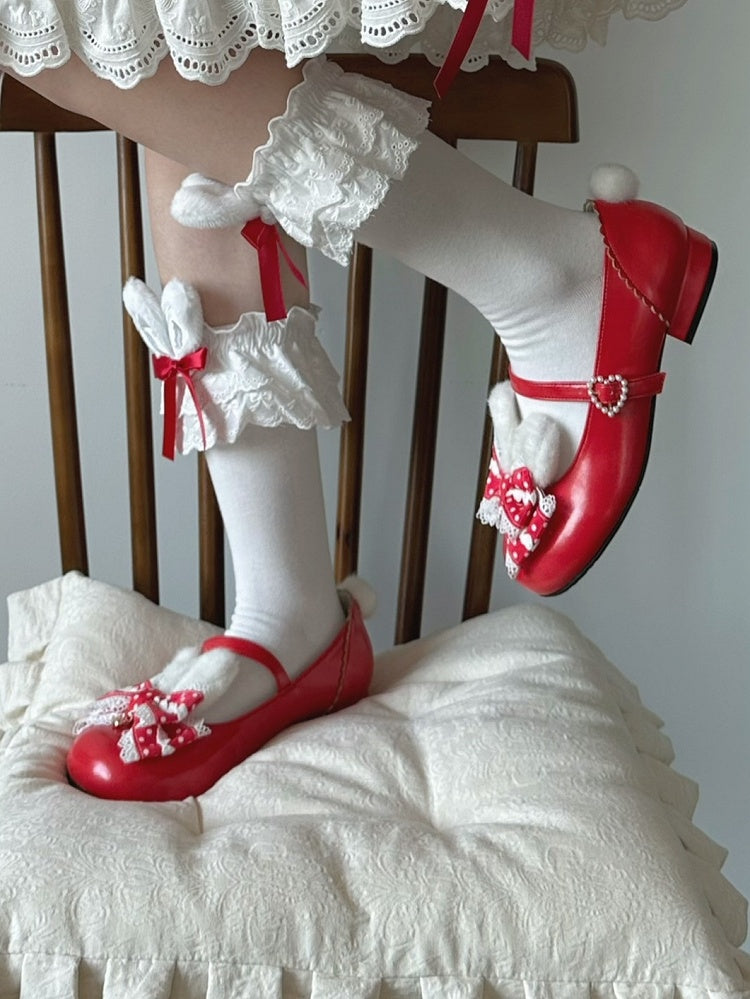 with Bow Shoes Red at Mary Jane Top Sweet Lolita