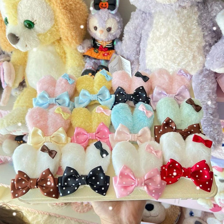 Ears Bowknot Bunny 13 Options Polka-dot Hairclip Decorated Pattern