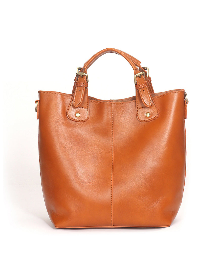 バッグ レザー 大容量 シック カーフ トート ブラウン