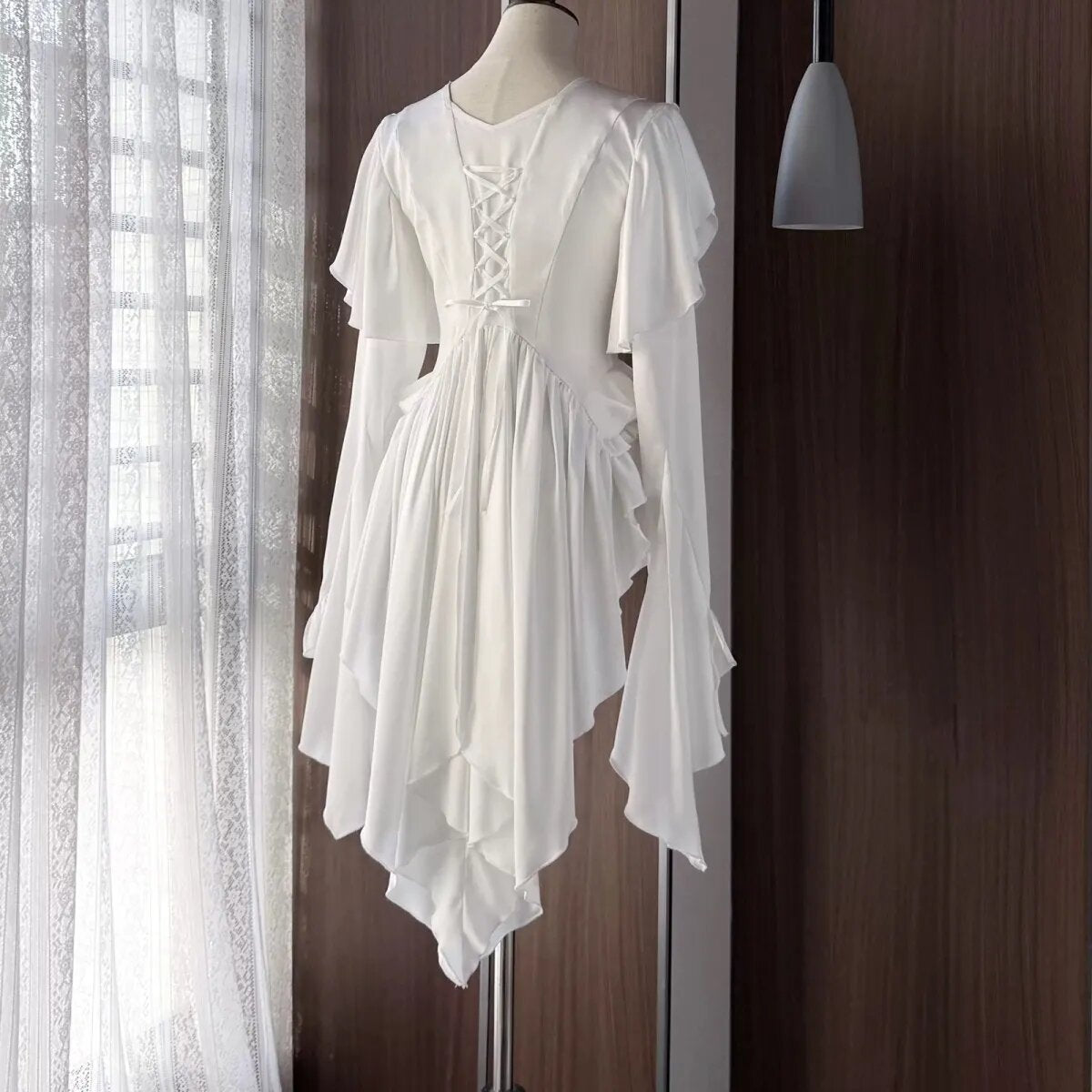 Gothic Ouji Lolita Long Sleeves Irregular Cascading Hemline Prince Shirt