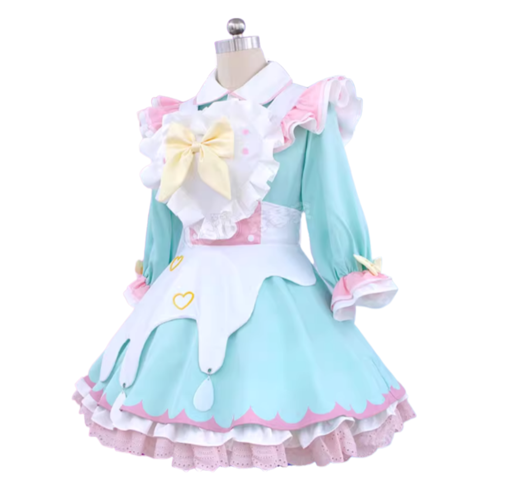 NEEDY GIRL OVERDOSE Mintgrünes Dienstmädchen-Schürzenkleid im Lolita-Stil, Cosplay-Kostüm