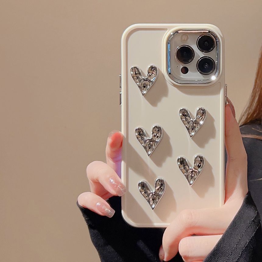 Heart Case Metallic Phone