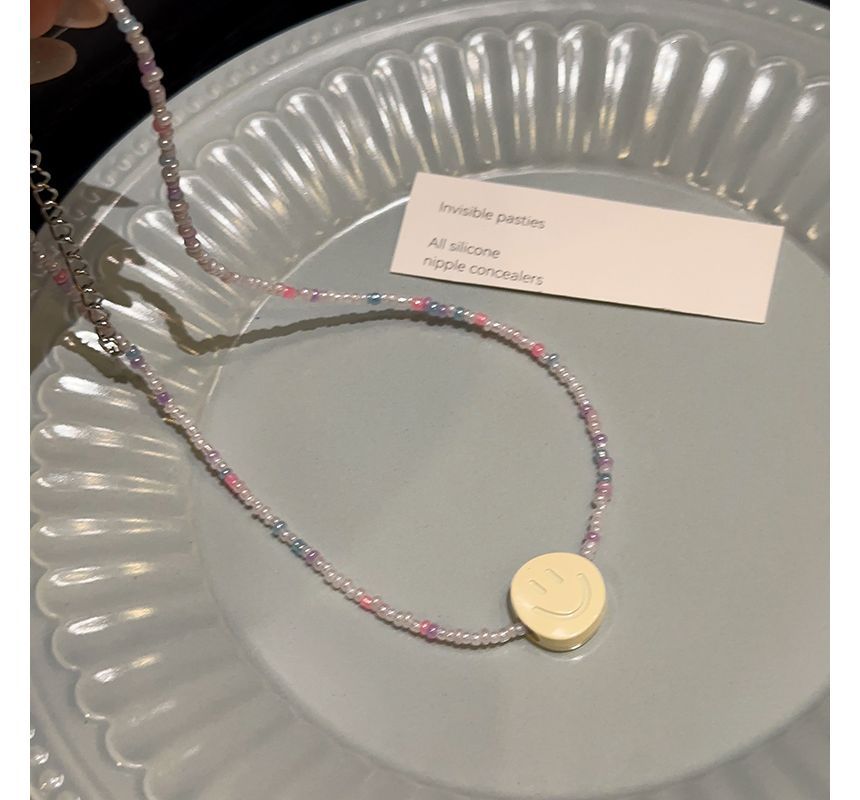 Pendant Smiley designs) Necklace (various Bead