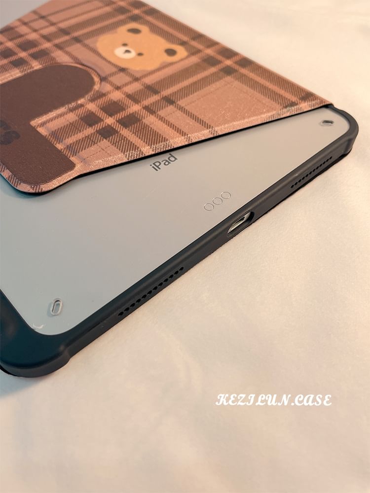 Bear Plaid Case iPad