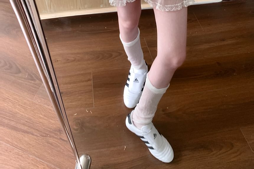 Schlichter Panelrock Gestufte Taille Spitze A-Linie Mini Hoch