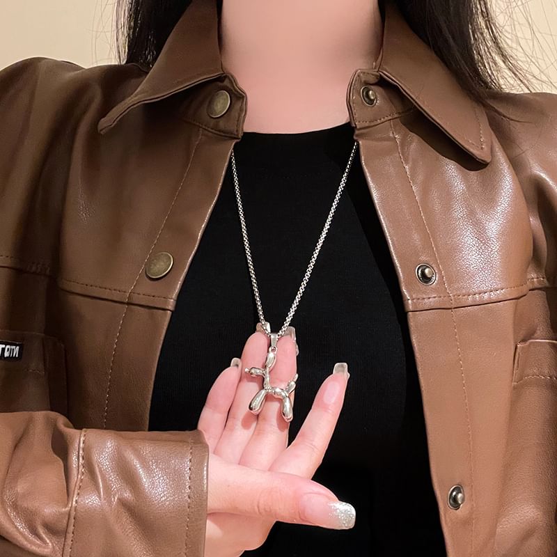 バルーンネックレス 犬ペンダント