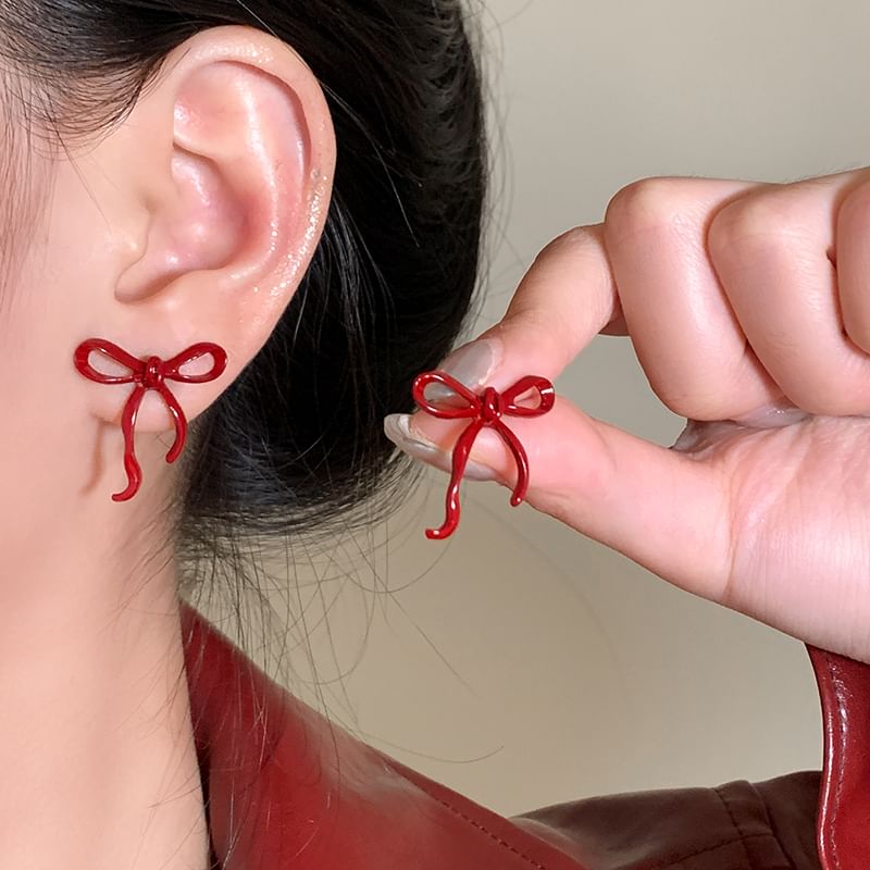 925 Ohrstecker Schleife Silber Ohrring Sterling