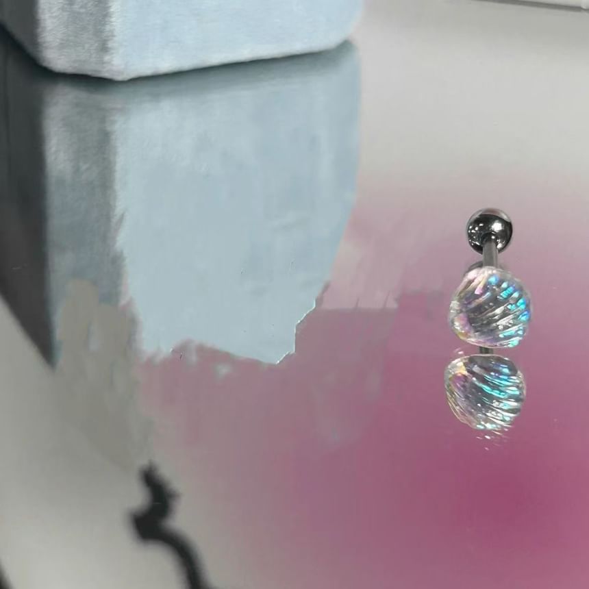 / Earring Set Heart Stud of Alloy Shell 3: Wand Rhinestone