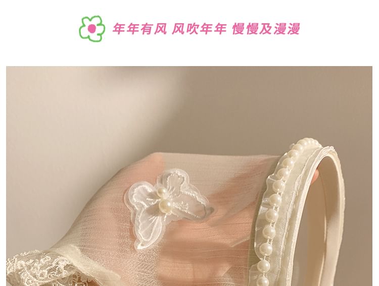 Headband Lace Butterfly Trim Applique