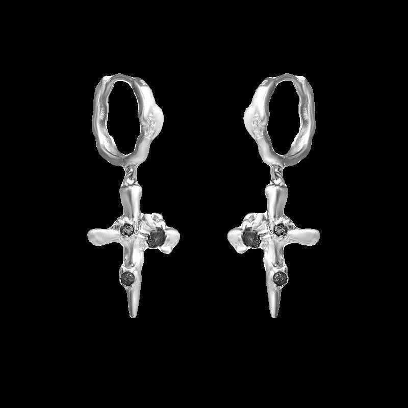 Earring Cross Alloy Drop