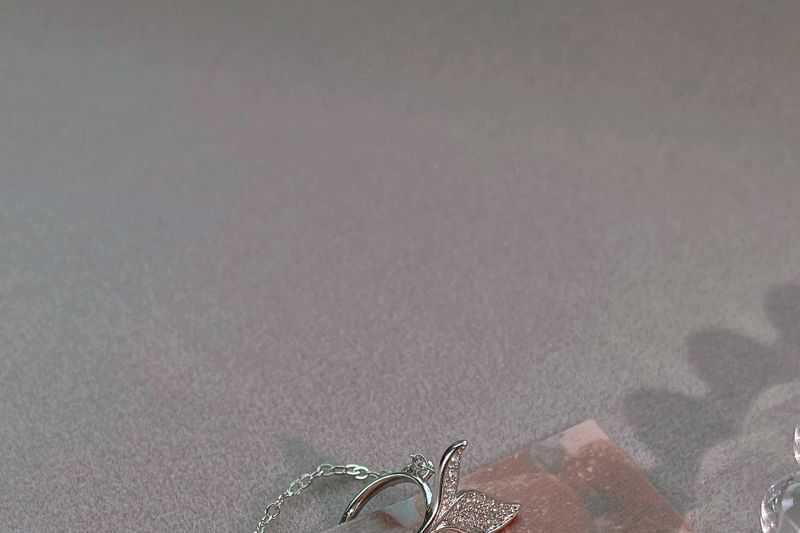 Schwanz Manschette 925 Kette Fisch Silber Sterling Ohr