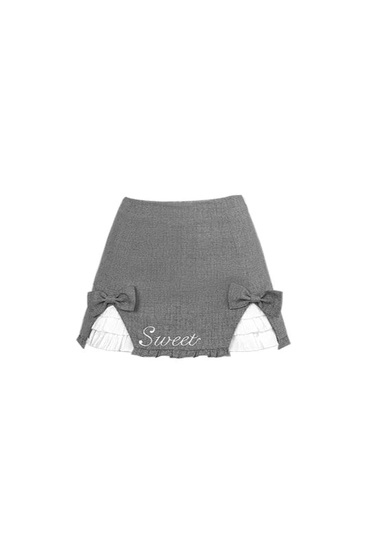 French White + Sailor Milk Mini Tight Grauer Rock Top Zuckercreme