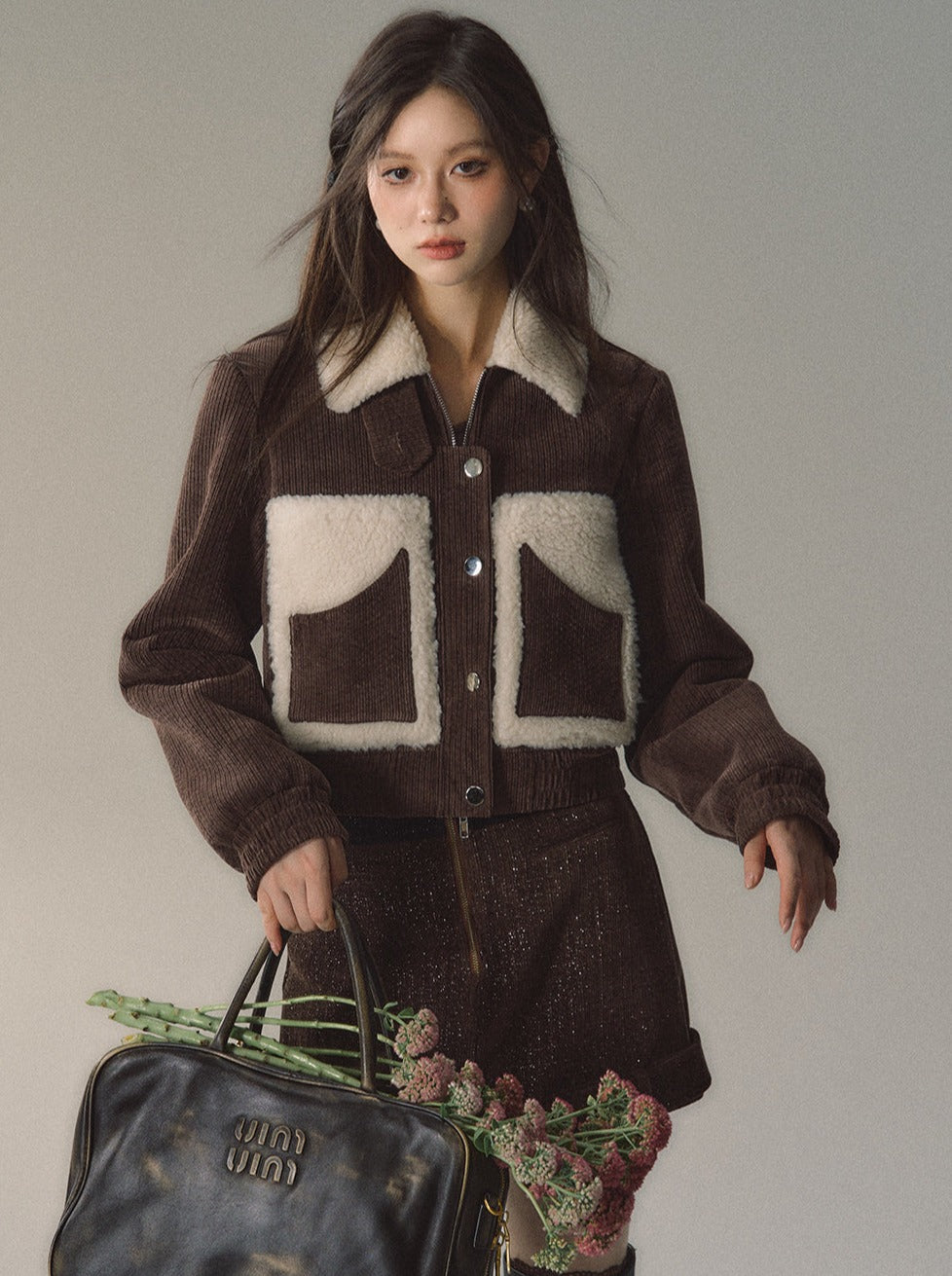 Cordjacke mit Doppeldesign