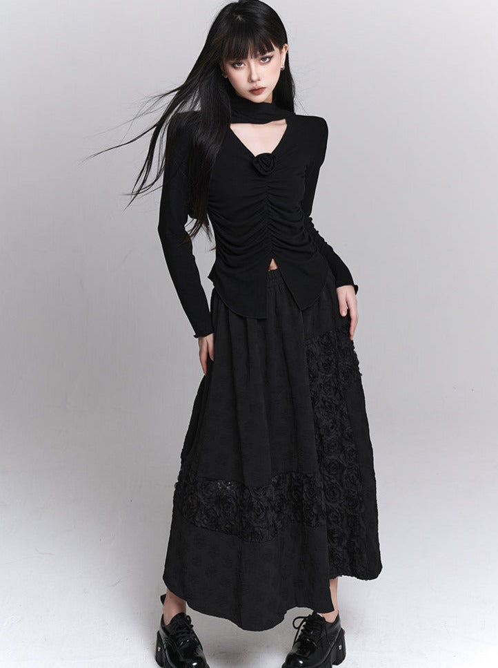 Cool France Rose Little Top Black