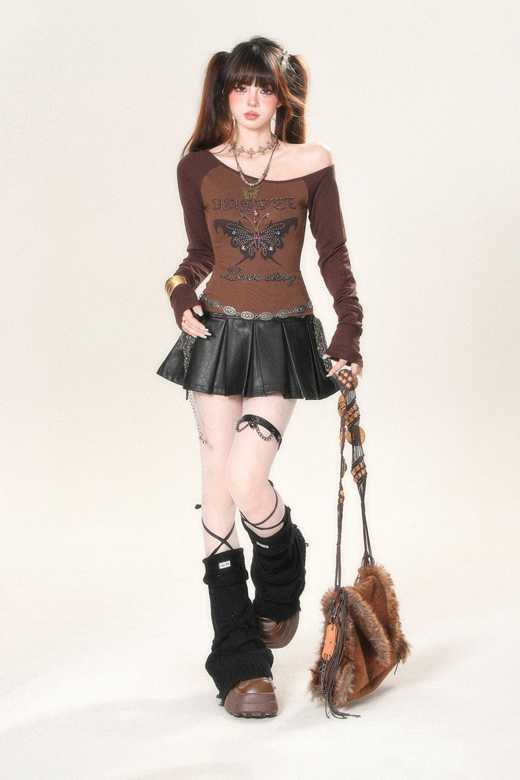 ショルダーウエスタンセクシートップ スラウチワン