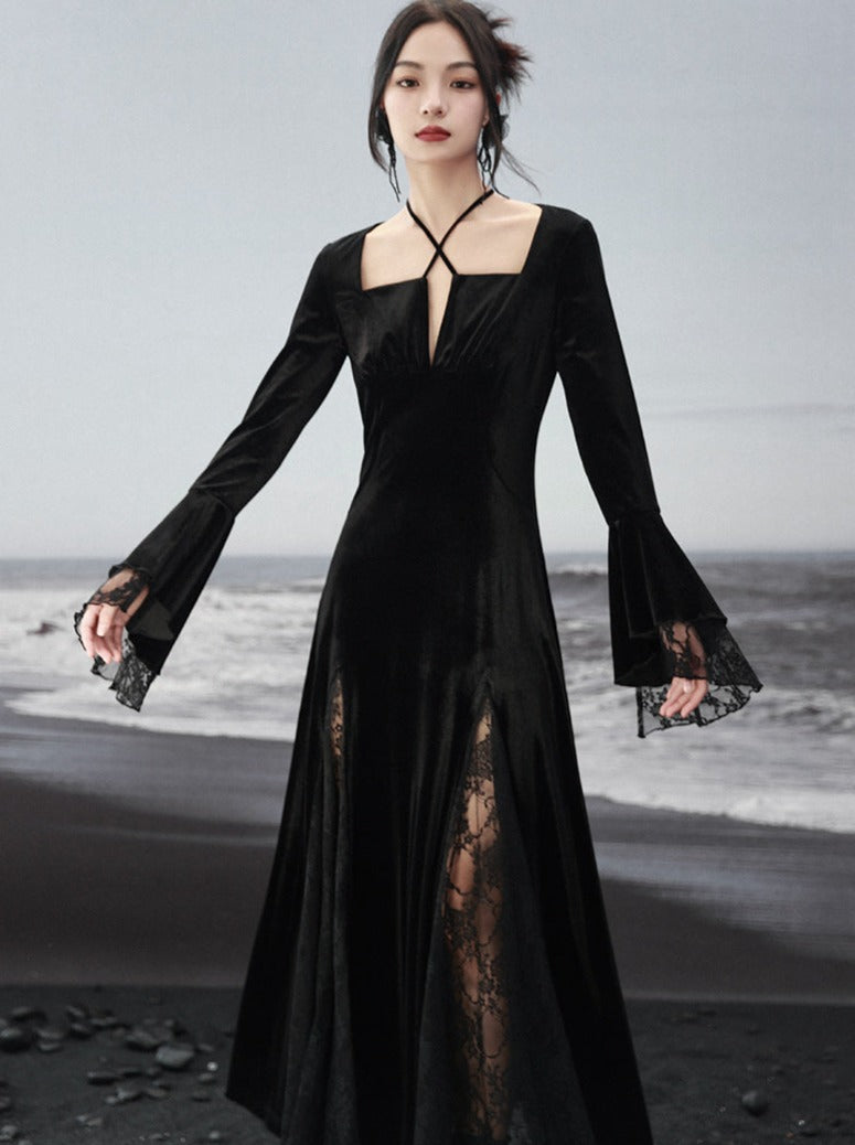 Dresses Romantic Dark Splicing