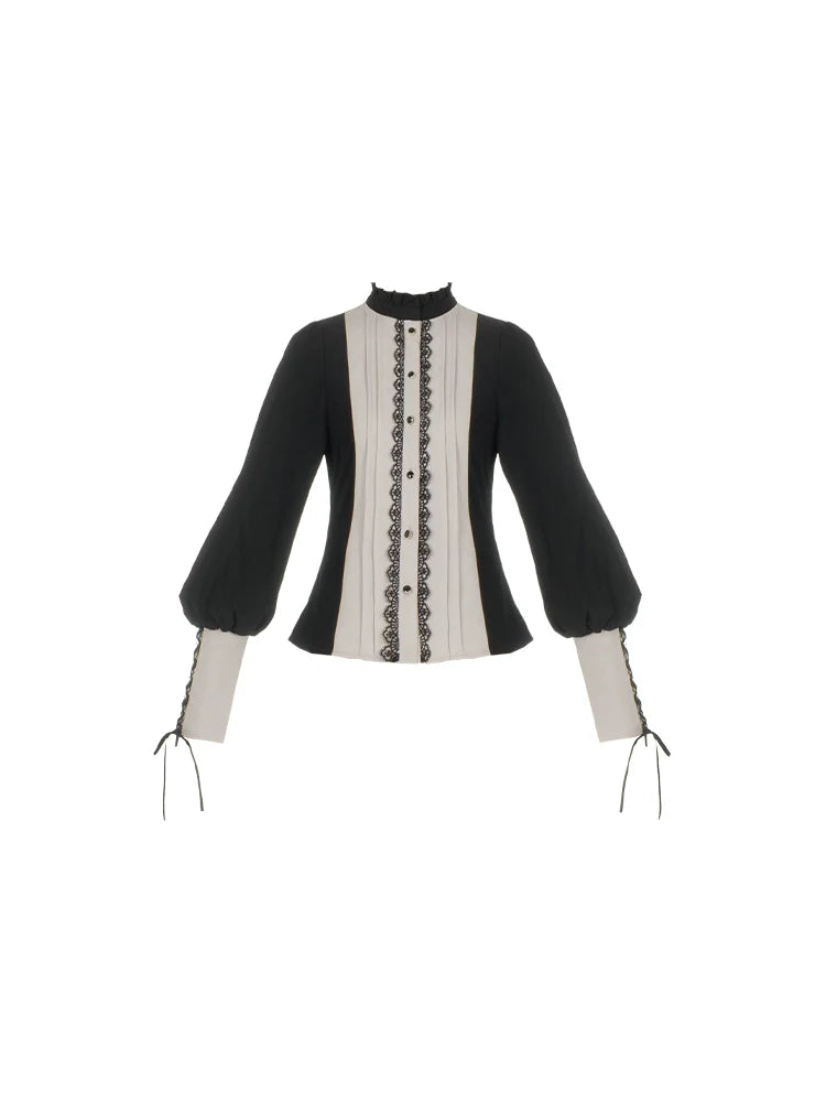 Hosenträgerrock + elegante Puzi-Bluse, Druckdesign, Original mit Kula