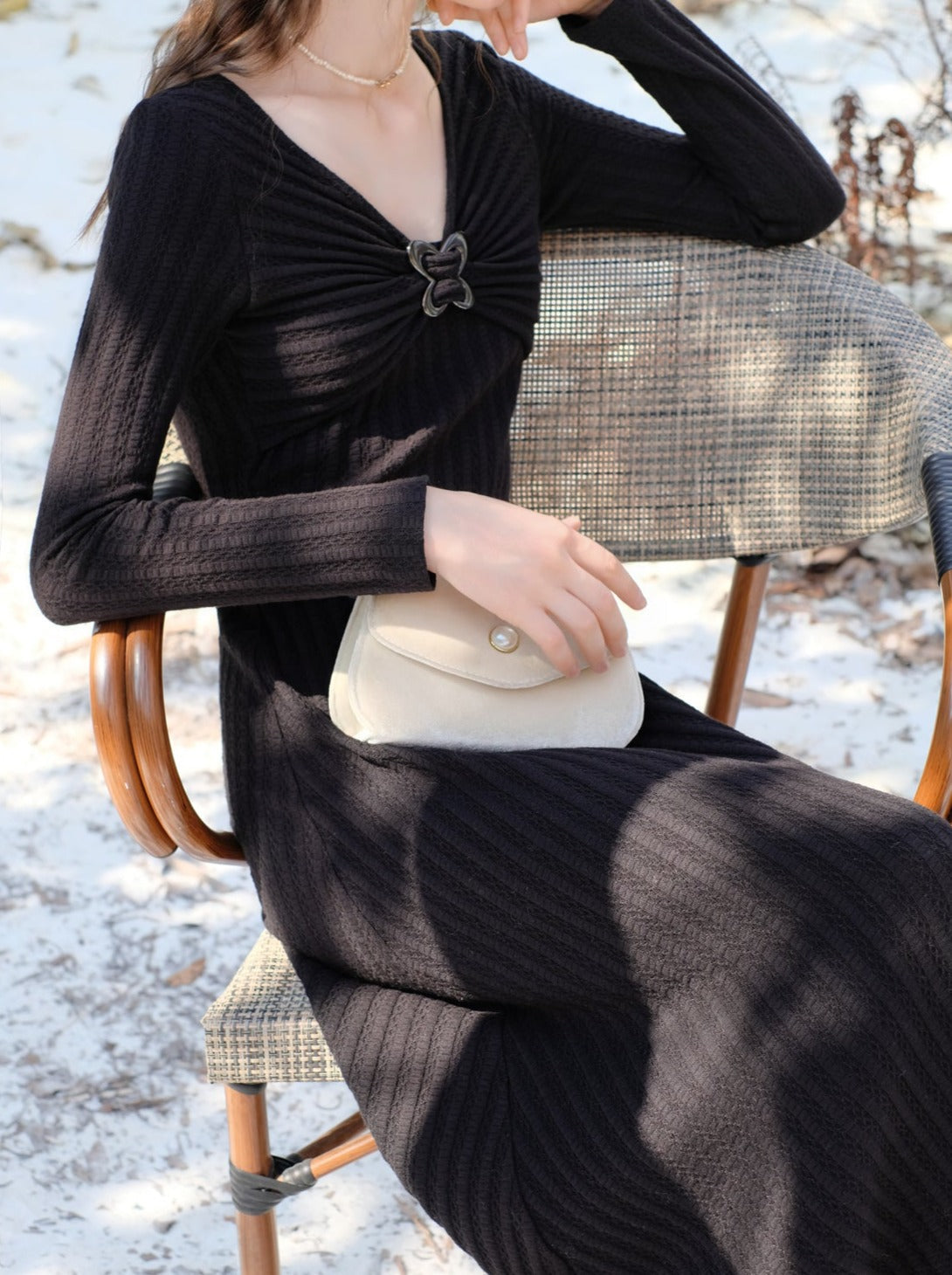 Long Slim Sonata Dress Queen Retro