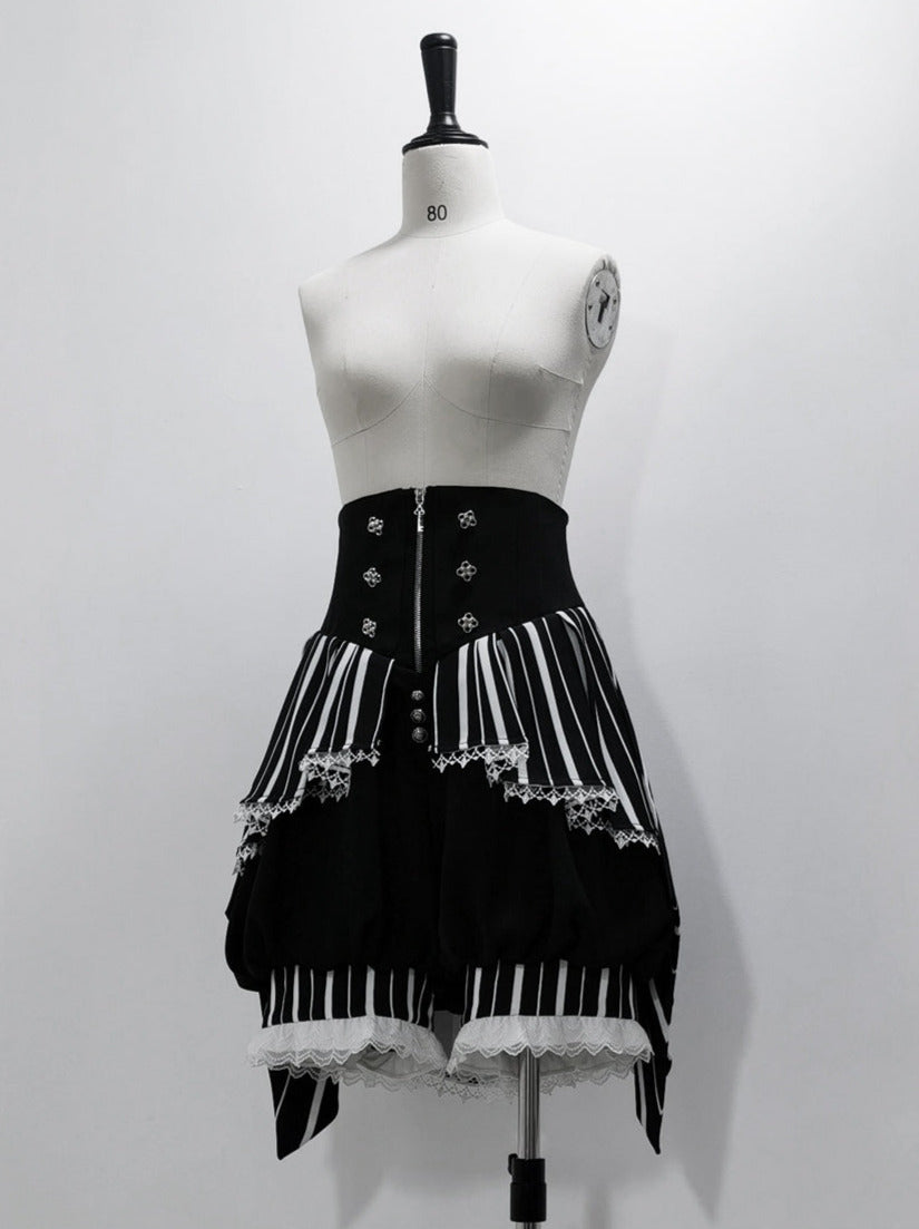 ロリータレトロシャツ + ワンダフルプリンストリックエレガントショーツ