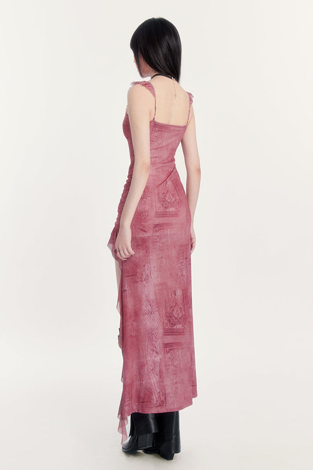 Sleeveless Dark Dress Maxi Asimeda Romantic