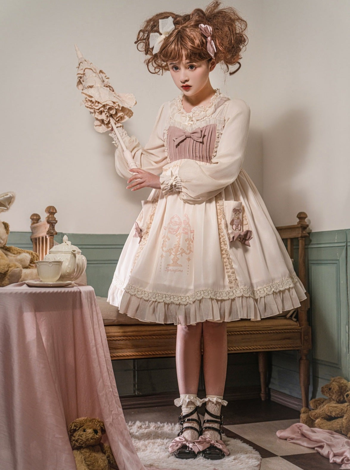 スカート スウィートサス ベアリボン