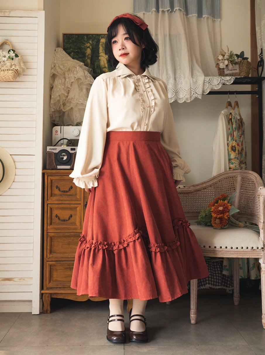 Rock Rüschen Blütenblatt Retro Anhänger