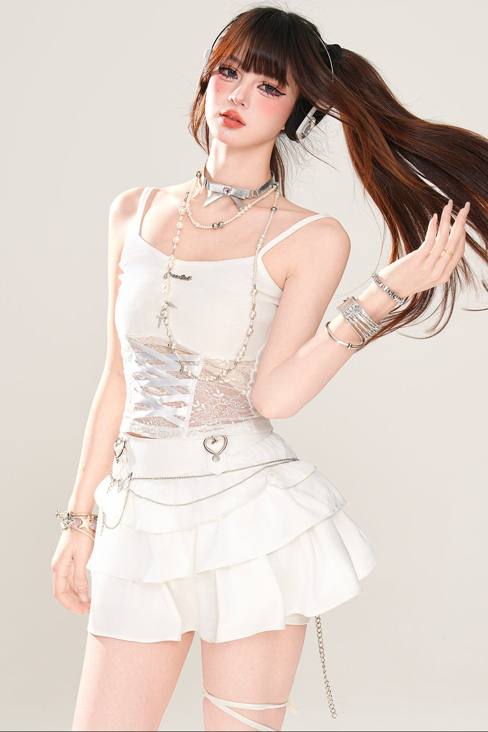 レースキャミソール ヘルシーダーク