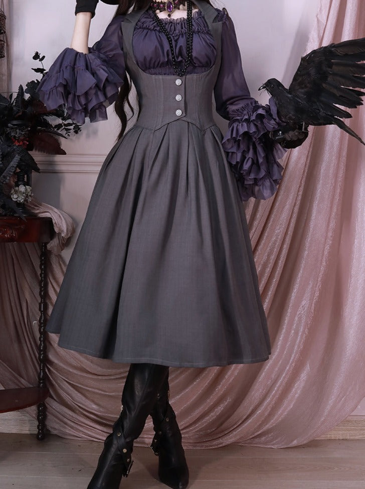 Retro + Brest Rock Klassisch Elegant Shirt Lolita Rüschen Elegant