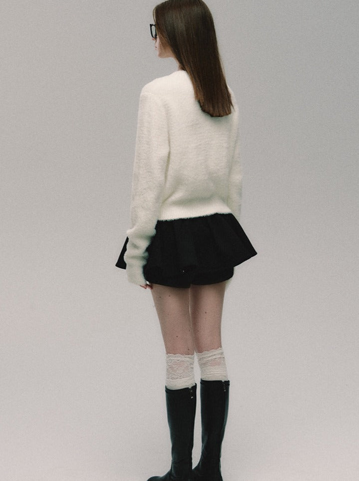 Strickjacke Nerzimitat Bijou