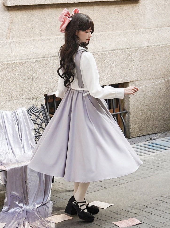 Blaues Collegekleid Pastell Lolita