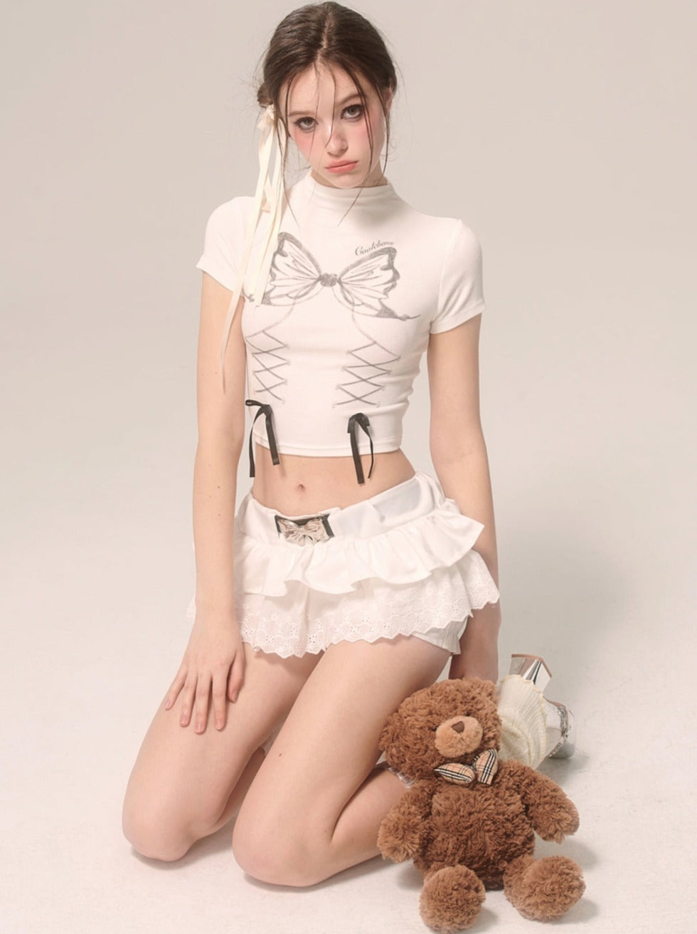 レースアップデザイントップス ジョーダン サマーガール