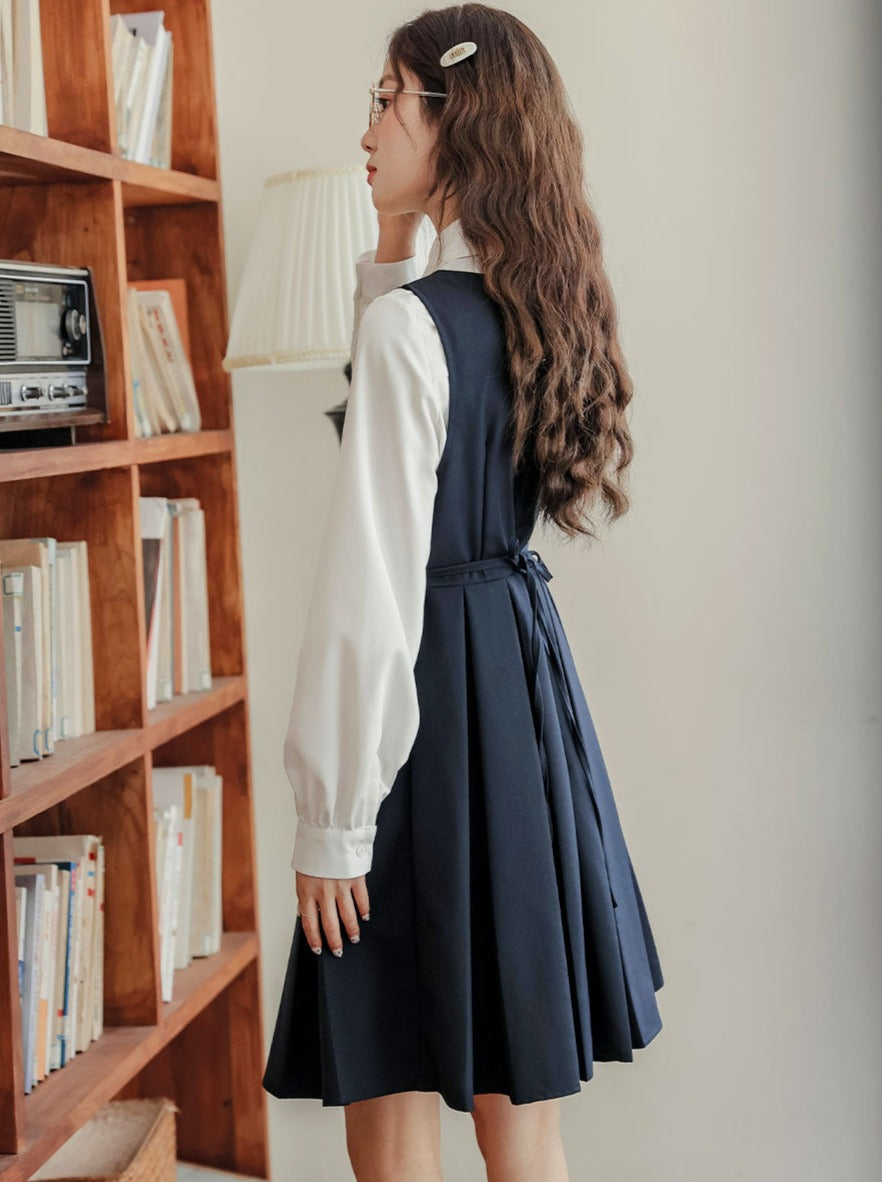 Retro Kleid Bottled Shirt Style College American