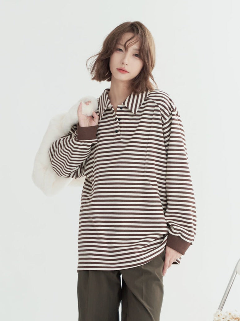 Border Tops Sweet Loose Casual
