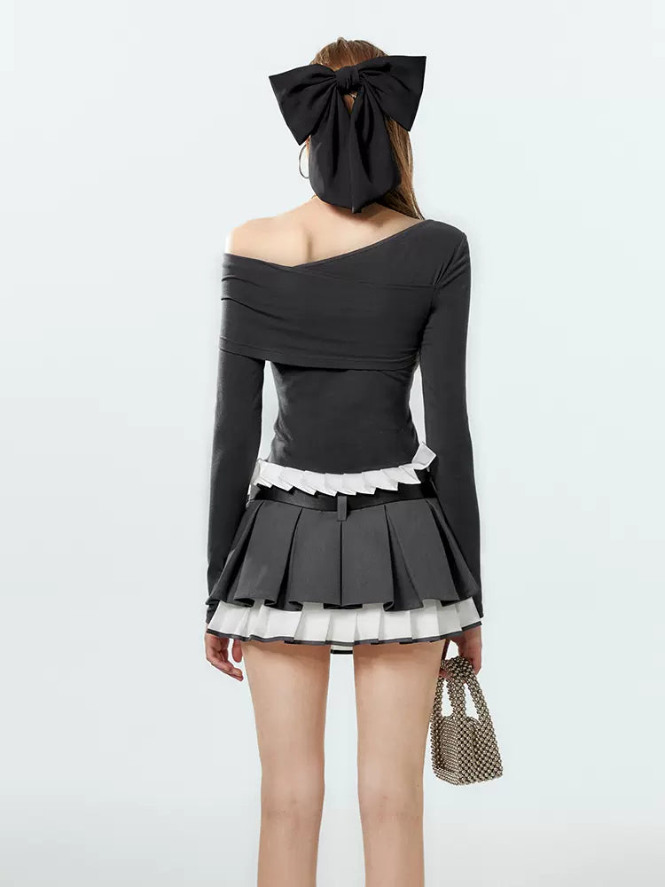 Asymmetrical Off-the-shoulder Top