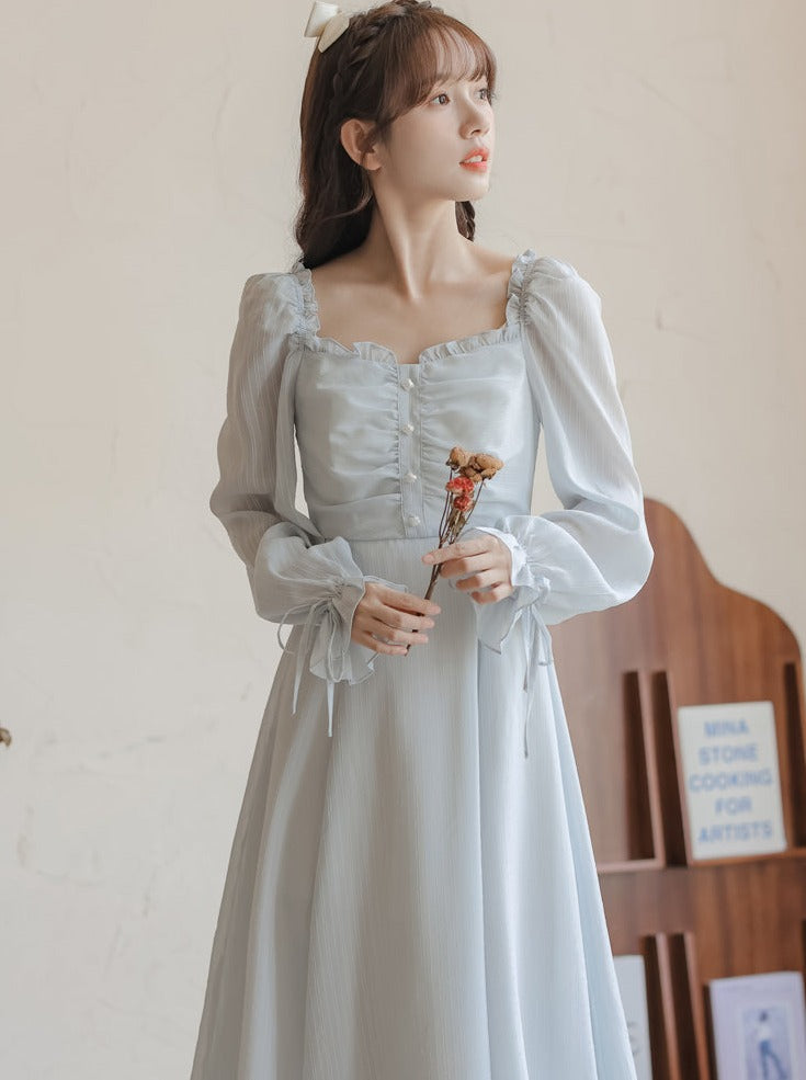 Fairy Style Dress Collar French Gentle Square