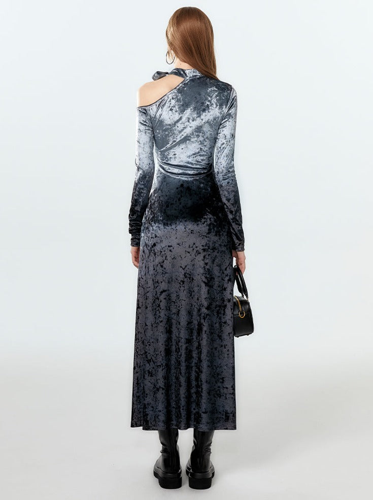 ベルベットダークスリムドレスモード