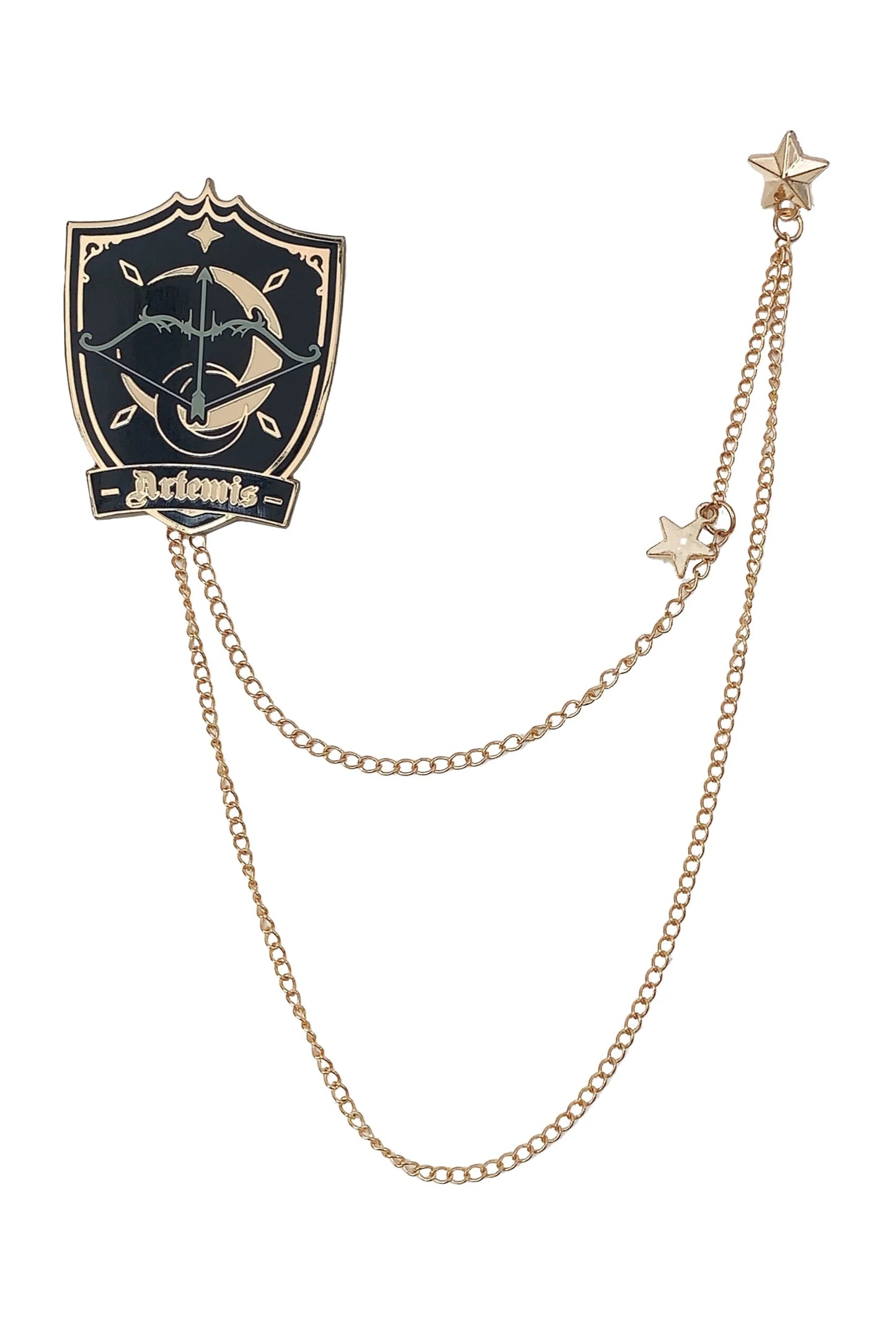 スカートベスト、ビッグシャツ、カレッジブローチ、ウエスタンリボン、パフスリーブ