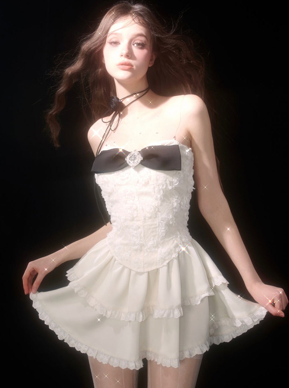 Tube Top French Dress Apricot