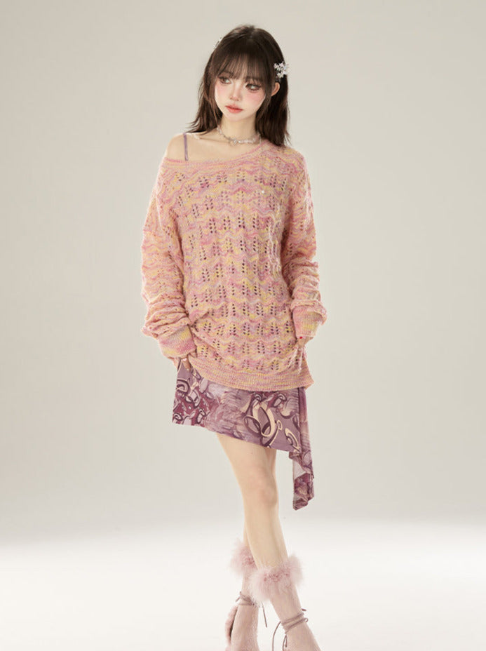 Salty Dress Smudge Kurz/Lang Hosenträgerdruck