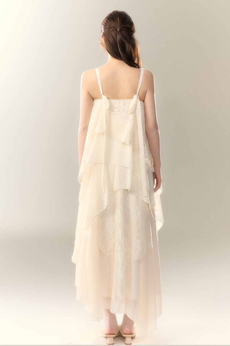 ロゼル イレギュラー ドレス ロング マルチレイヤー ヘビースカート