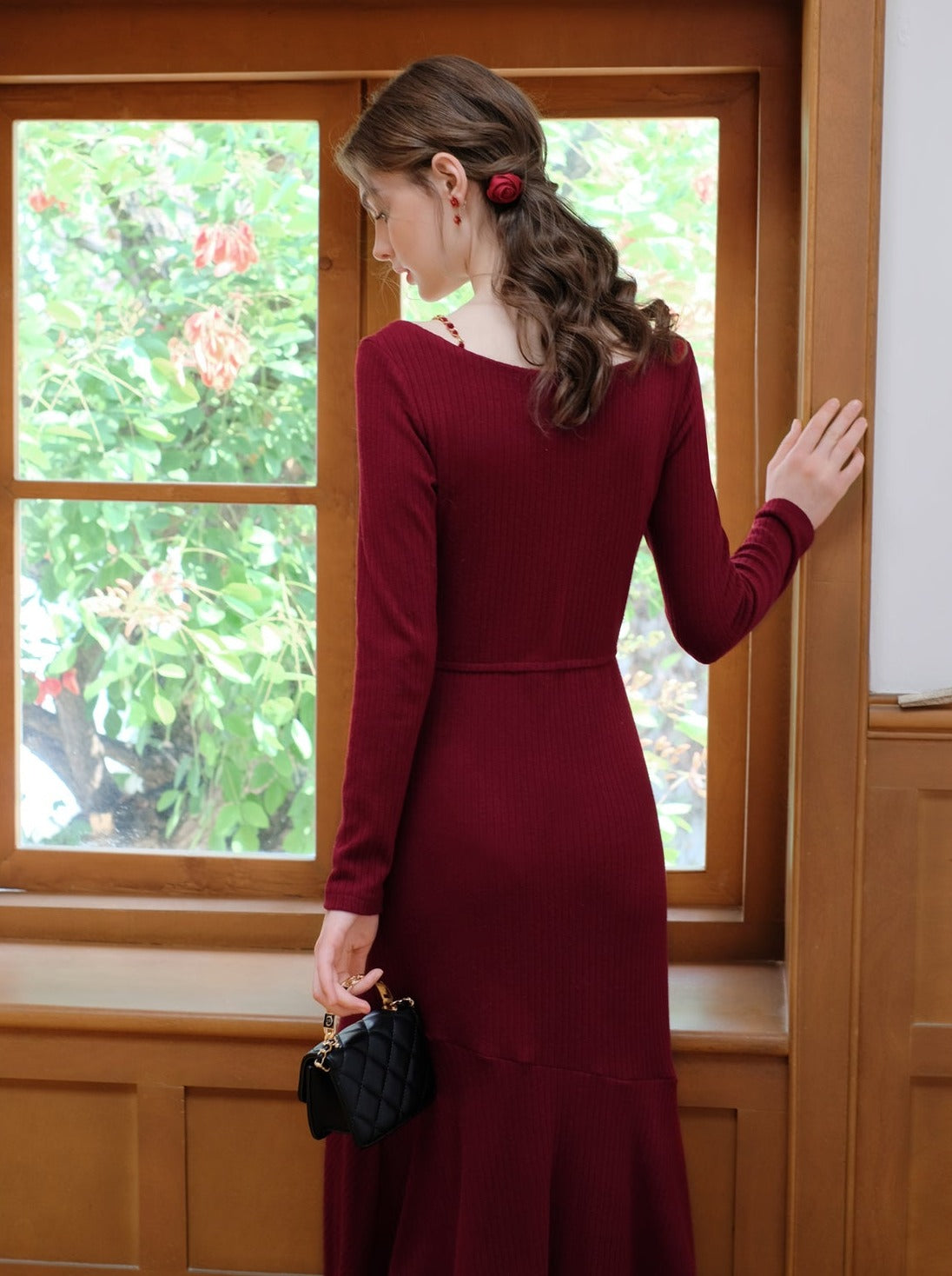 キャミソール ローズ ローズフラワー クイーン ドレス カーディガン