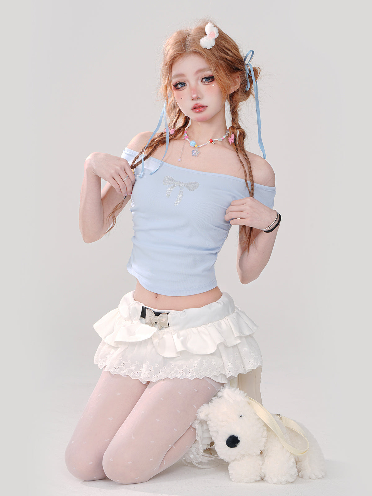 Rock Off-Shoulder Tops Sweet