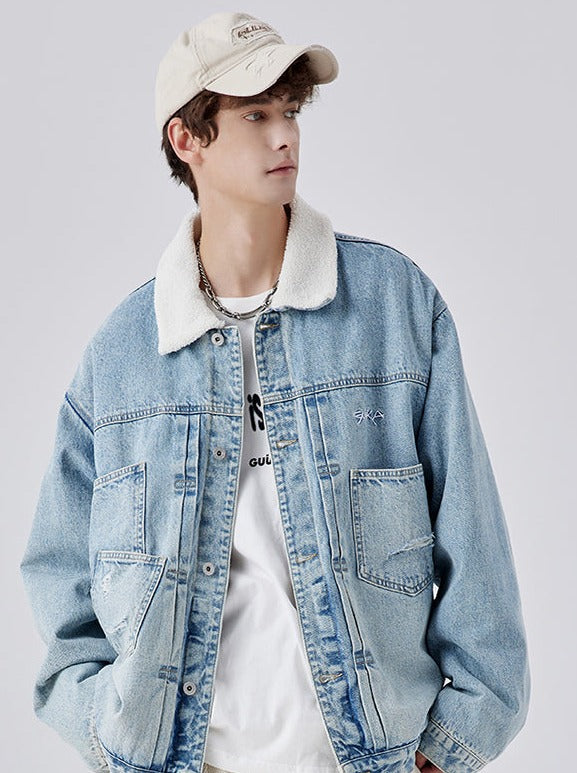 Sherpa Jacket Denim Blue Light