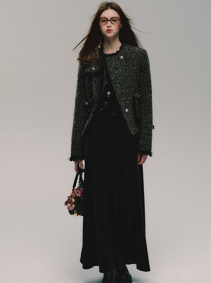 Gold Grand Jacke Tweed Tone Small Fre