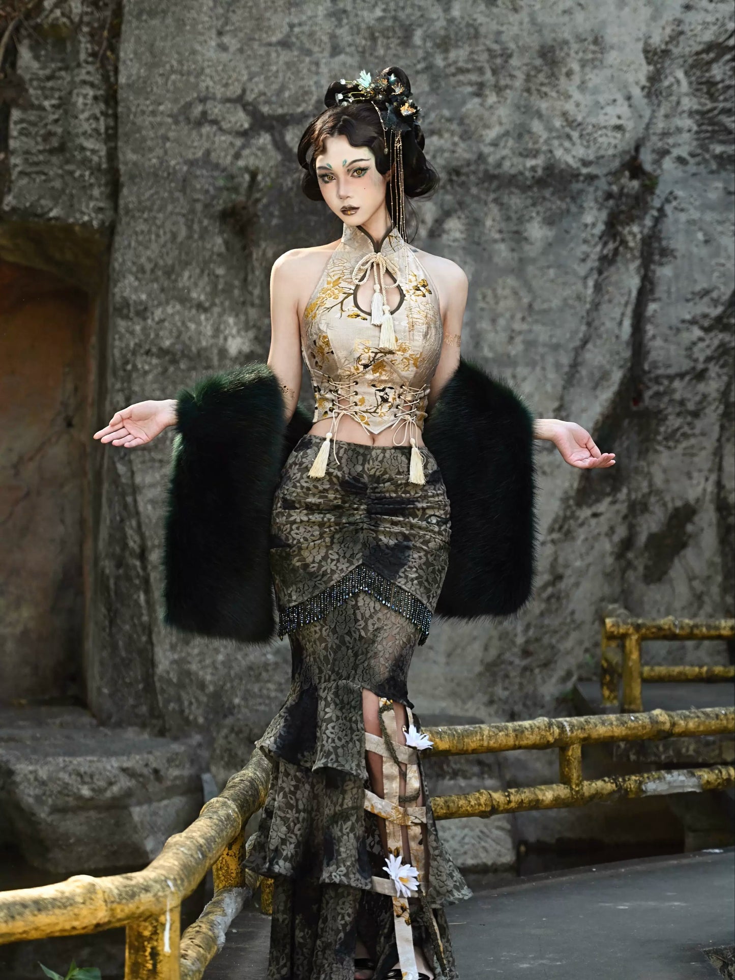 Riemen China Korsett Quaste Jacquard