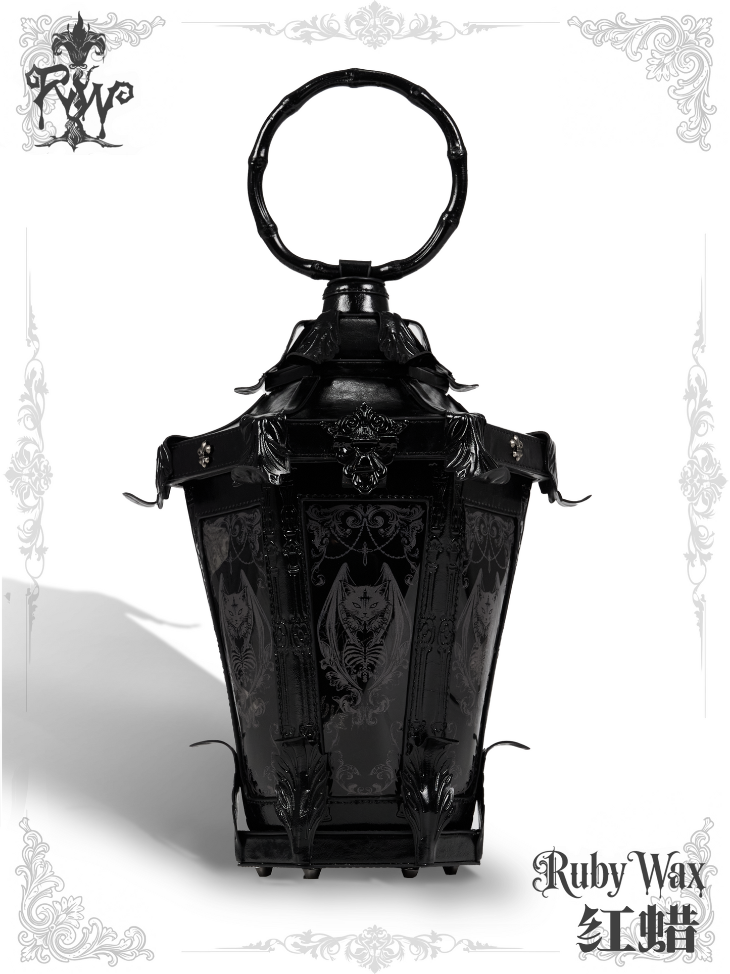 Black Victorian Gothic Lolita Lantern Purse Bag - RubyWax