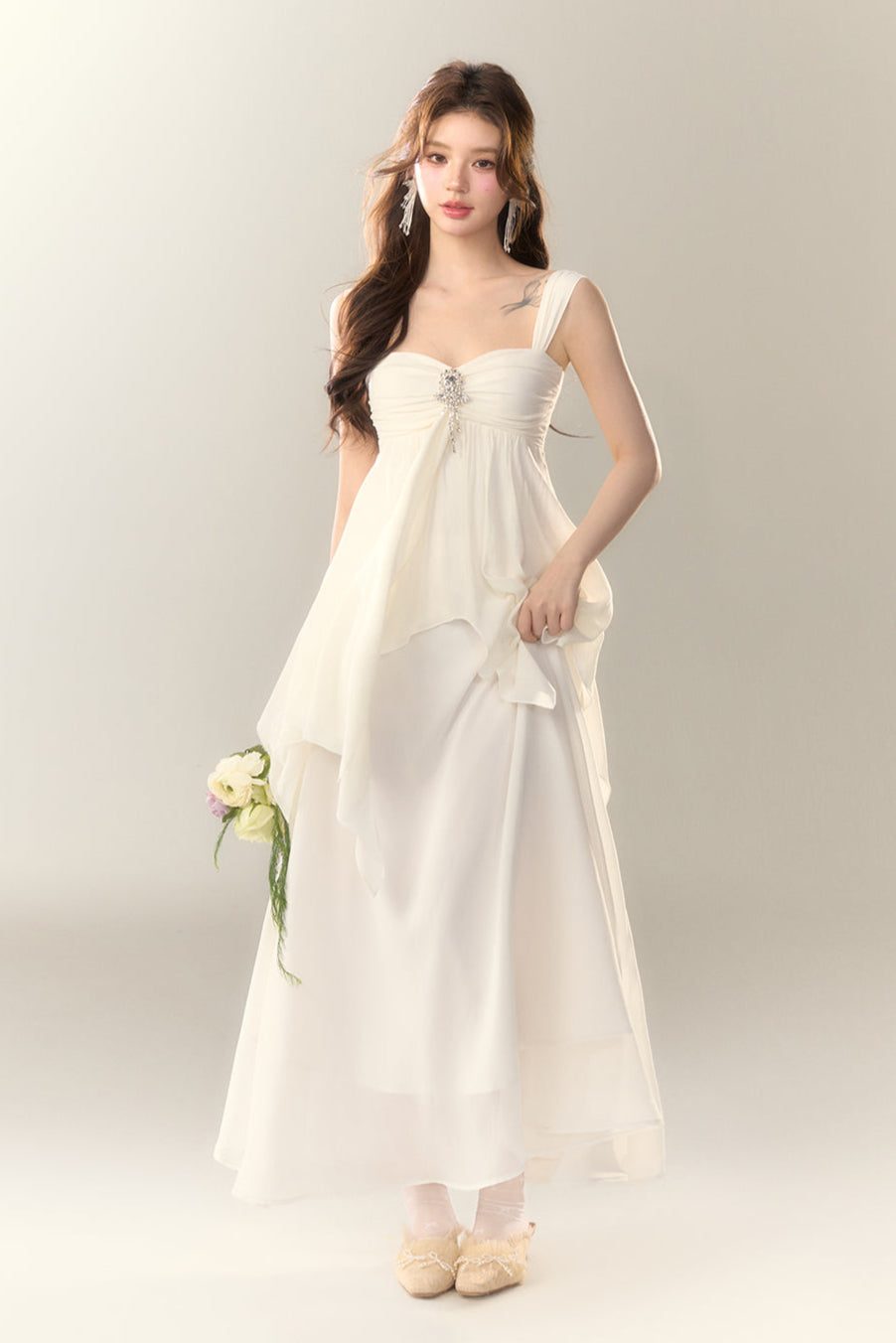 Neu Unregelmäßigen Kleid Küste Strass Schwimm