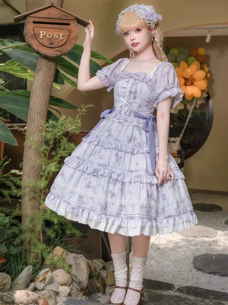 フラワードールドレス レトロロリータ