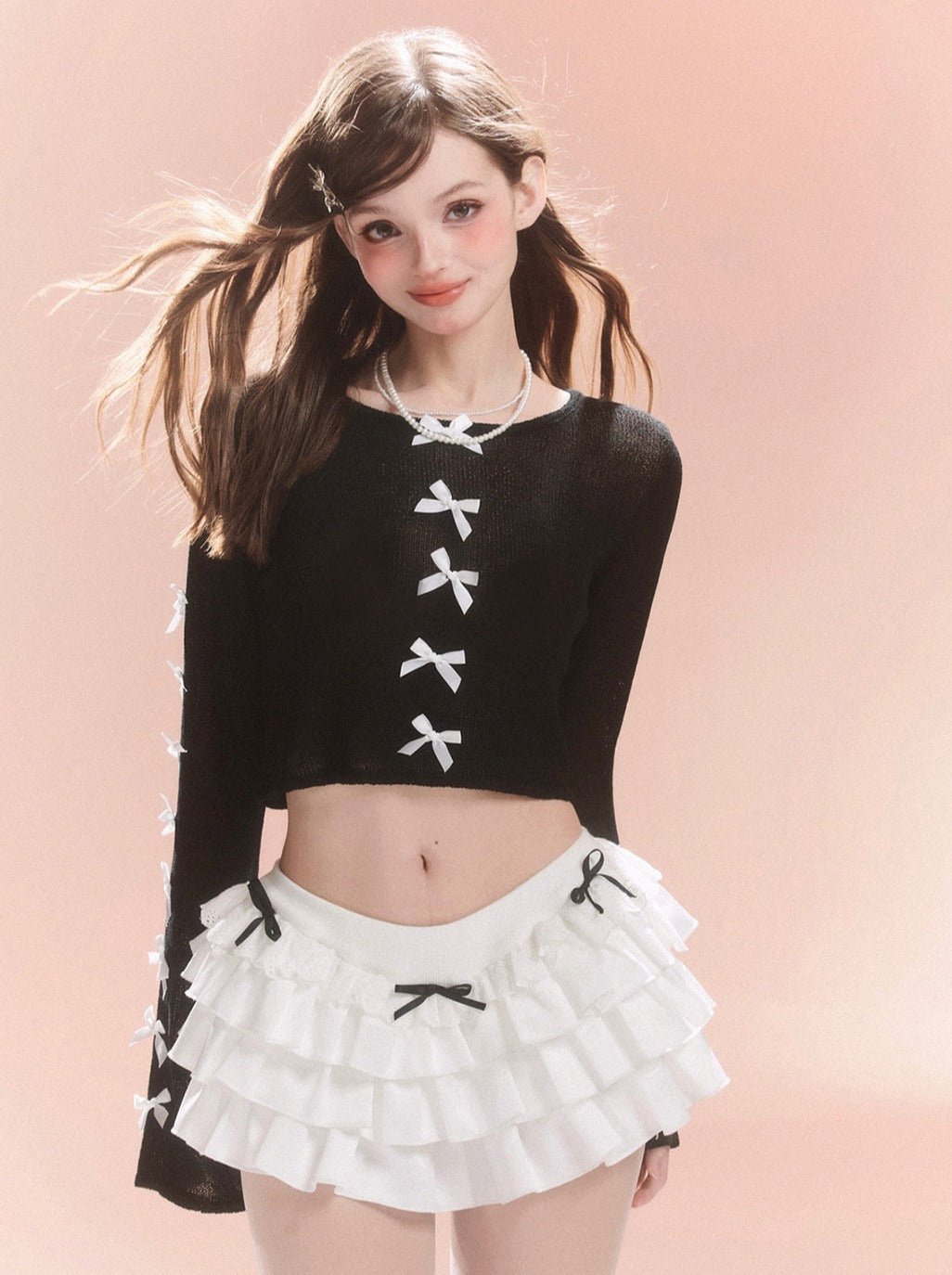 Schickes Girly Top Sweet Ribbon French